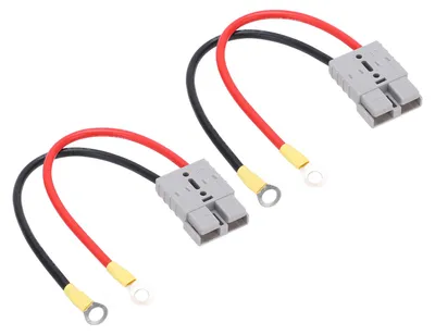 Zdjęcie produktu dla Kable akumulatorowe DC600V 50A z szybkozłączką 10Awg do samochodów osobowych, dostawczych, motocykli, kamperów i przyczep kempingowych