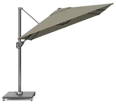 Produktbild von Platinum Sonnenschirm eckig Voyager T¹ Basic | hinten kippbarㅤ3 Taupe | Anthrazit 2.5 x 2.5 Meter