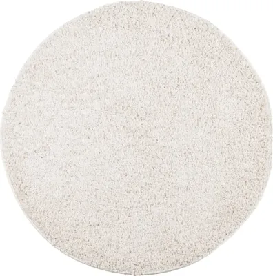 Image de Tapis shaggy PAMPLONA poils longs moderne crème Ø 200 cm