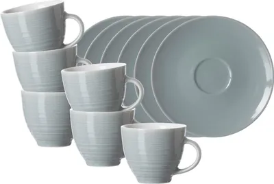 Produktbild von Ritzenhoff & Breker Suomi Espressotasse mit Untertasse 90 ml 6er Set blau
