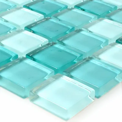 Produktbild von Glasmosaik Fliesen Grün Mix 25x25x8mm