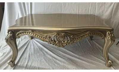 Immagine prodotto di Casa Padrino tavolino barocco argento/oro - mobili da salotto in stile barocco
