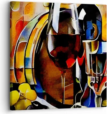 Produktbild von Bild auf Leinwand - Leinwandbild - Wein Abstraktion - 30x30cm - Wand Bild - Wanddeko - Wandbilder - Leinwanddruck - Bilder - Kunstdruck - Wanddekoration - Leinwand bilder - Wandkunst - AC30x30-3477