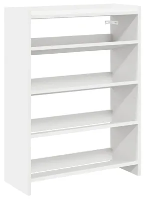 Zdjęcie produktu dla vidaXL Stojak na buty biały 60x25x81 cm Materiał drewnopochodny