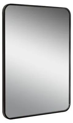 Zdjęcie produktu dla Lustro ścienne - Prostokątne - Czarna rama MDF - 60 x 80 cm