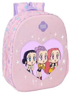Immagine prodotto di Zaino Safta K-pop Demon Hunters, 8,64 litri, colore rosa, per bambini, taglia unica