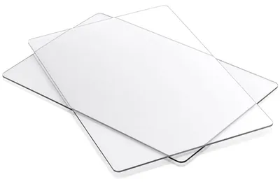 Schneidplatten 2er-Pack 15,3x22,3x0,3 cm transparent für Stanzmaschinen