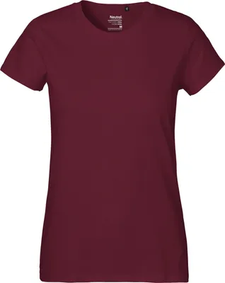 Immagine prodotto di Neutral O80001 | Maglietta classica da donna / 100% cotone equosolidale - Colore: Bordeaux - Taglia: M