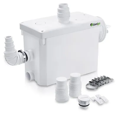 Abwasser-Mühlenpumpe 400 W, Edelstahl, für Toilette & Dusche