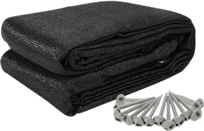 Image de Tapis de tente Jayseuw 250X350cm Tapis d'auvent Tapis de camping Tapis d'extérieur Tapis d'auvent Tapis de sol pour tente Camping-car Noir