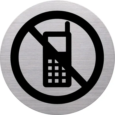 Zdjęcie produktu dla helit Piktogramm "Handy verboten", Durchmesser: 115 m