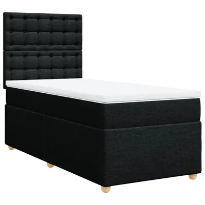 Produktbild von vidaXL Boxspringbett mit Matratze Schwarz 90x190 cm Stoff