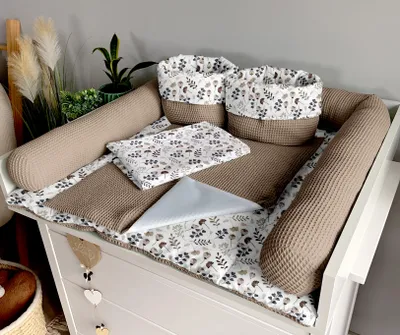 Produktbild von Wickelauflage, Wickelunterlage, Satz von 6 Elementen, 85x75cm (BxT), Zweige und braun