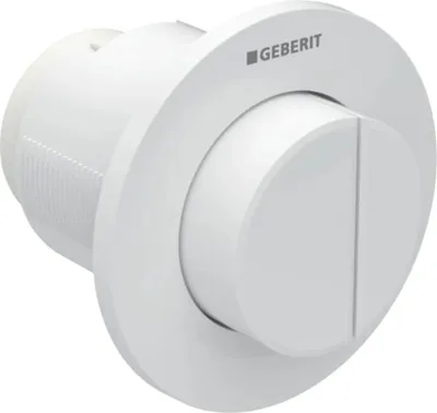 Produktbild von Geberit Fernbetaetigung Typ01 UP 2-Mengen weiss, vorragend, round, 1 Stk.
