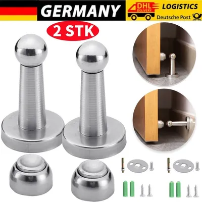 Produktbild von 2 STK Edelstahl Türstopper Magnet Türstopper Magnetisch Türhalter Türfeststeller
