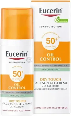 Immagine prodotto di Eucerin Oil Control Gel-Crema Solare Viso SPF 50+, 50 ml Crema