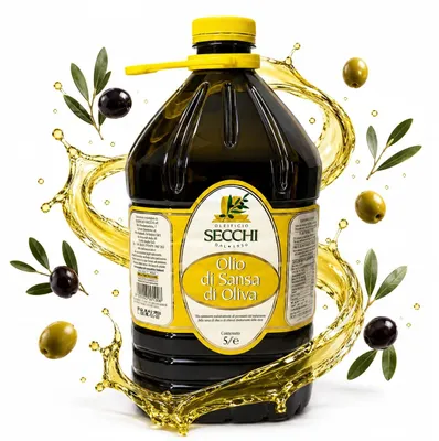 Image de Huile d'olive italienne de grignons 5 l Secchi Sansa, issue des grignons, pour la friture