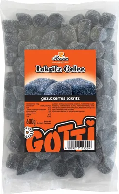 Produktbild von Rexim Lakritz Gelee, gezuckertes Salzlakritz, 600g