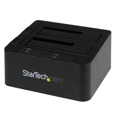 Obrázek produktu pro StarTech.com SDOCK2U33EB, HDD, SSD, Serial ATA III, 2.5,3.5", 8 TB, USB 3.2 Gen 1 (3.1 Gen 1) Type-B, Černá