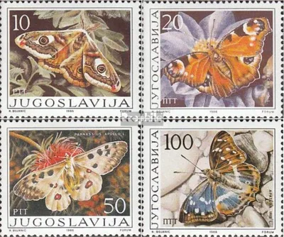Produktbild von Briefmarken Jugoslawien 1986 Mi 2171-2174 (kompl.Ausg.) postfrisch Schmetterlinge
