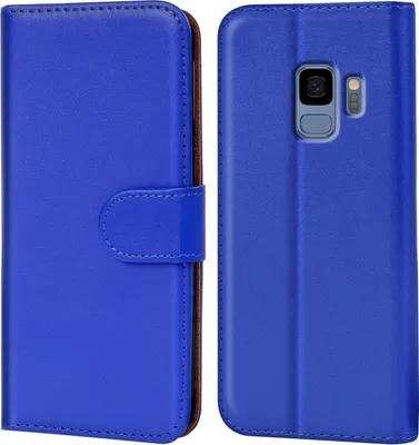 Produktbild von Conie Klapp Tasche für Samsung Galaxy S9 Kartenfach Rundumschutz Hülle in Blau
