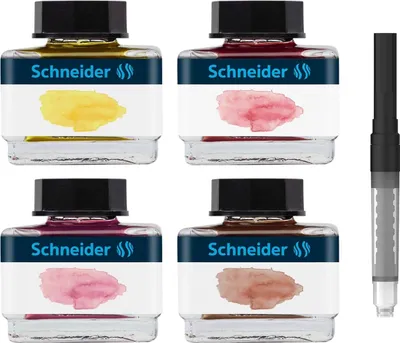 Produktbild von Schreibgeräteset Tintenglas 15 ml / Tintenkonverter  VE=20x5 Stück (5 Farben)