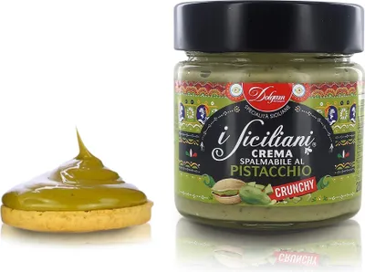 Produktbild von Dolgam Pistazienaufstrich Mit Gehackten Pistazien [Crunchy], 200g Glas