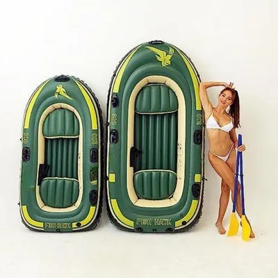 Produktbild von Famanu aufblasbares Boot für 1 Person - grüne Camouflage