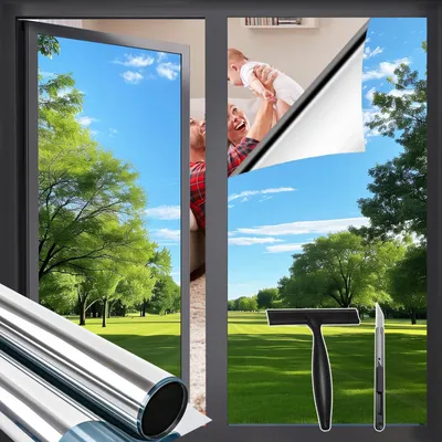 Produktbild von Spiegelfolie Fensterfolie UV-Schutz Sichtschutzfolie Selbstklebend