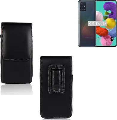 Produktbild von K-S-Trade Gürteltasche für Samsung Galaxy A51 Schutz Hülle Handy Hülle mit Magnetverschluss Holster in schwarz