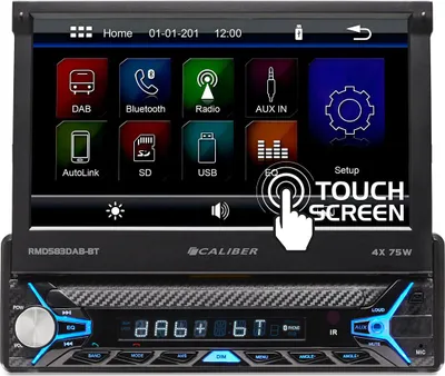 Produktbild von Caliber Caliber Autoradio mit Klappbildschirm - Bluetooth - DAB+ - USB - SD - AUX - 1 DIN - Einfach DIN - Rückfahrkamera-Eingang (RMD583DAB-BT)
