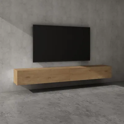 Produktbild von doporro TV Lowboard TV-Schrank Fernsehschrank Holz Hängend oder Stehend Fernsehtisch, TV-Regal für Fernseher Fernsehschrank02