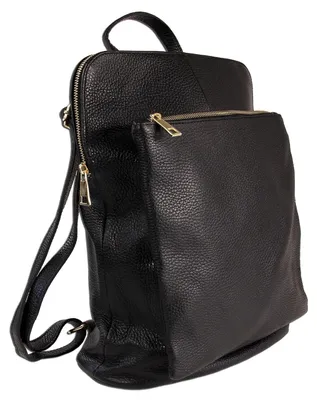 Produktbild von Toscanto Reißverschluss Cityrucksack schwarz Leder ORTM103RS