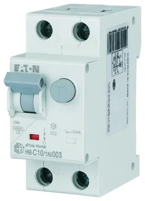 Obrázek produktu pro Zbytkový proudový jistič 2P 10A 0,03A typ AC 195125 Eaton