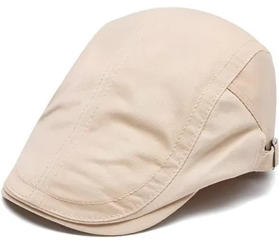 Produktbild von Stylische Herren Baskenmütze WO-40367 in Beige – 100% Baumwolle KP40367