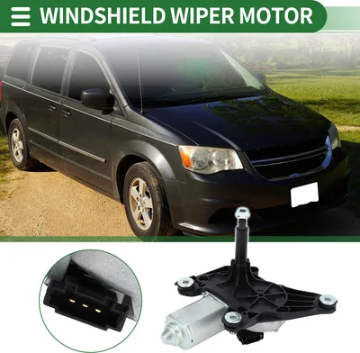 Image de Moteur Essuie-Glace Pare-Brise Avant Voiture, Remplacement Pour Chrysler Town & Country 08-16, Pour Dodge Grand Caravan 08-20, Pour Ram C/V 12-15 No.5113411Aa/5113411Ab 3 Broches