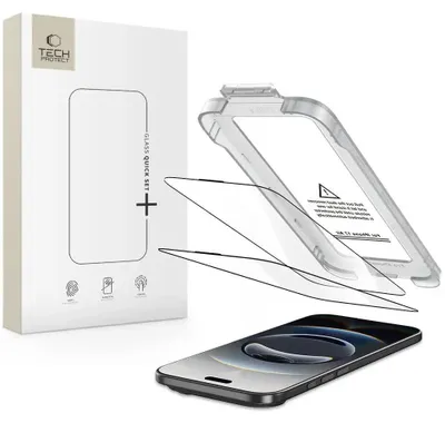 Image de Verre trempé Tech-Protect Quick Set+ 2 packs pour iPhone 17 Air - noir