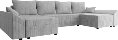 Produktbild von MIRJAN24 Ecksofa Dante U Cord, Eckcouch, Couch mit Bettkasten und Schlaffunktion, U-Form, Wohnzimmer (Farbe: Poso 110)