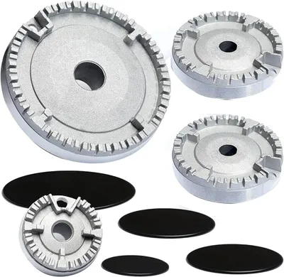 Produktbild von 1 Set Ofen-Gasherd-Brenner-Kronen-Flammenkappe, Gasbrenner-Flammenkappe, passend für die meisten Gasherd-Brenner