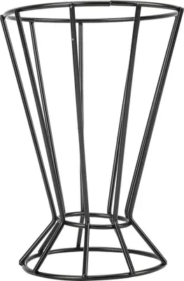 Produktbild von Geometrischer Pflanzenständer in Turmform aus Eisen, Blumenhänger, Gartenpflanzenregal (Schwarz)