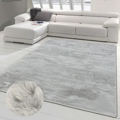 Image de Tapis à poils courts Salon & salle à manger | lavable | gris Taille - 160 x 220 cm