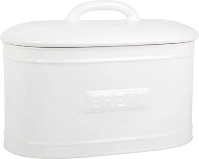 Produktbild von IB Laursen Brotkasten Brotbox oval Mynte weiß Brottopf Vorratsdose Keramik