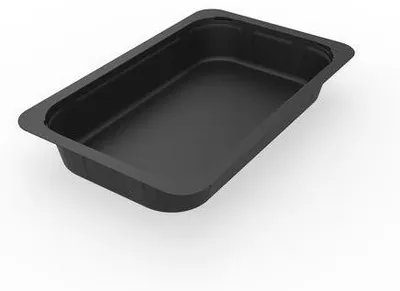Produktbild von 225x DUNIFORM 1/4 GN Menüschalen 263 x 161 x 40 mm Schwarz ungeteilt
