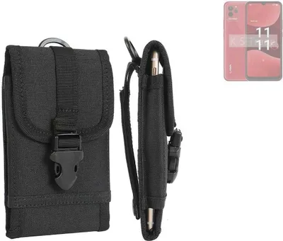 Produktbild von K-S-Trade Holster Handy Hülle kompatibel mit Lava Blaze NXT Holster Handytasche Gürtel Tasche Schutz Hülle Robust Outdoor schwarz