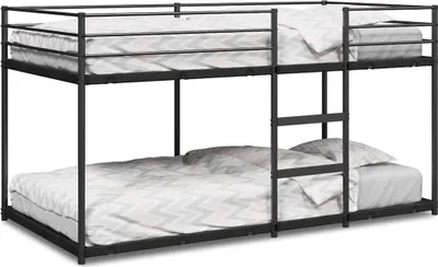 Obrázek produktu pro vidaXL Patrová postel bez matrace černá 107x203 cm ocelová