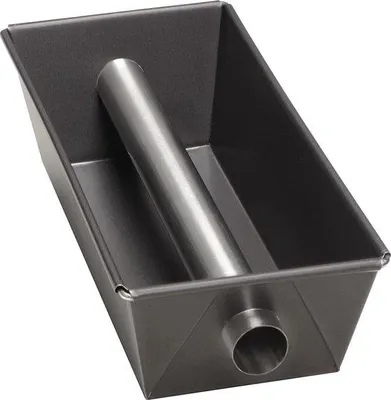 Produktbild von Unyqoos® patisse 02916 Kastenform mit Edelstahl-Einsatz – rechteckige Antihaft-Backform, beschichteter Stahl, Anthrazit, 25 x 11 x 7 cm