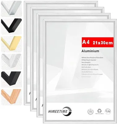 Zdjęcie produktu dla Aluminiowa ramka na zdjęcia, czarna, format A4 – ochrona i dekoracja, egzemplarz unikatowy