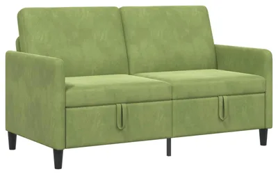 Image de Canapé vidaXL avec rangement, vert clair, 152 x 78 x 87 cm, polyester