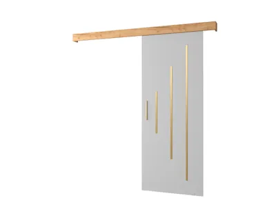 Obrázek produktu pro MOB, Posuvné dveře - 90 cm - Sharlene Y (bílá matná + zlatá + zlatá)