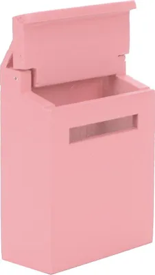 Produktbild von 1:12 Mini-Puppenhaus-Dekoration, Villa-Zubehör, farbiger Holz-Briefkasten, umklappbarer Briefkasten, Pink
